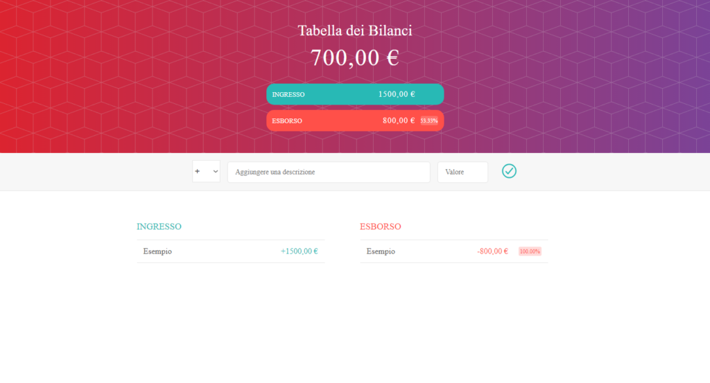 Graphic project for expense and revenue management – tabular layout with income, expenditure, and description sections – Web Design, Video Editing, and Graphic Services Web Designer Freelance