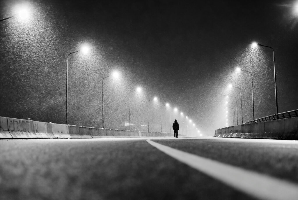 Atmospheric black-and-white image with creative photo editing for visual content – Web Design, Video Editing, and Graphic Services